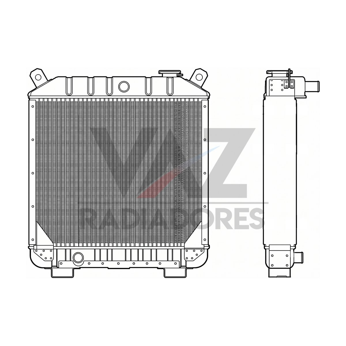 RADIADOR FIATALLIS AD7B/S90 8320681 / 8320165 / 75315818